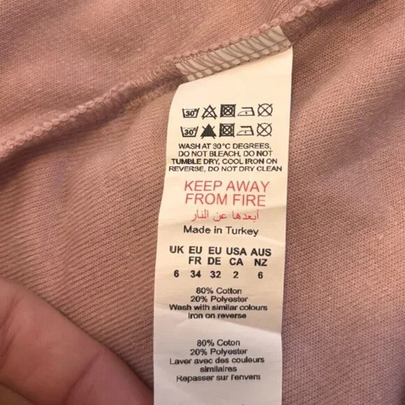 Nasty Gal Womens Towelling Razor Mini Dress Terry Pink Size 2 New with Tags - Picture 4 of 6